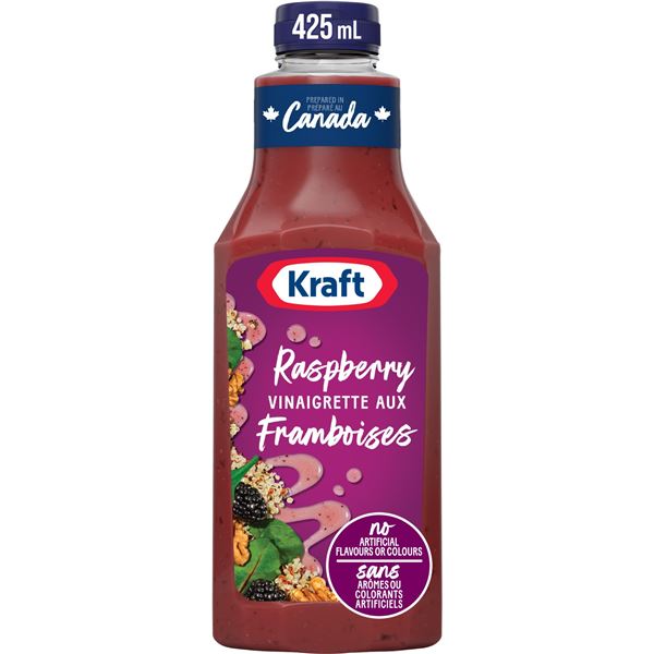 NEW 10 X 425 ML KRAFT RASPBERRY VINAIGRETTE