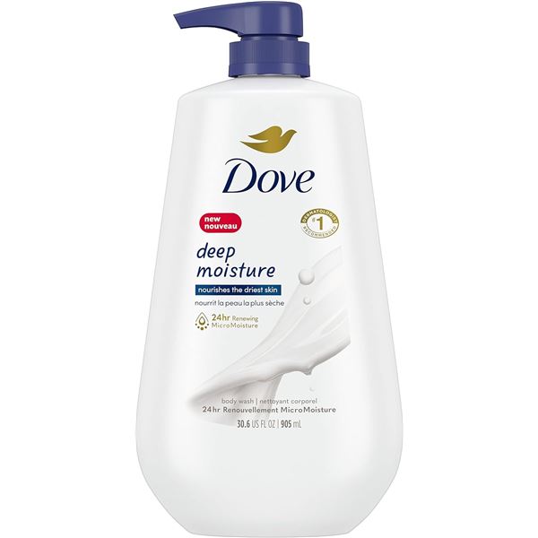 NEW 905ML DOVE DEEP MOISTURE BODY WASH FOR
