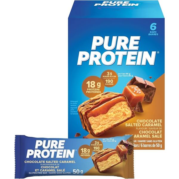 BRAND NEW 6 X 50 G PURE PROTEIN BARS