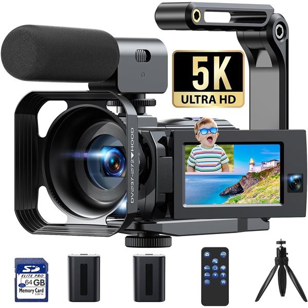 NEW DUAL LENS 5K ULTRA HD CAMCORDER AC09 WITH 3"
