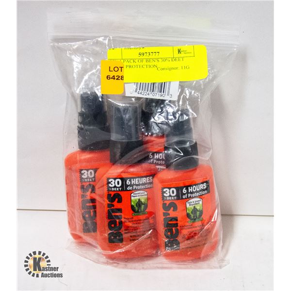 NEW 4 PACK OF BEN'S 30% DEET INSECT PROTECTION