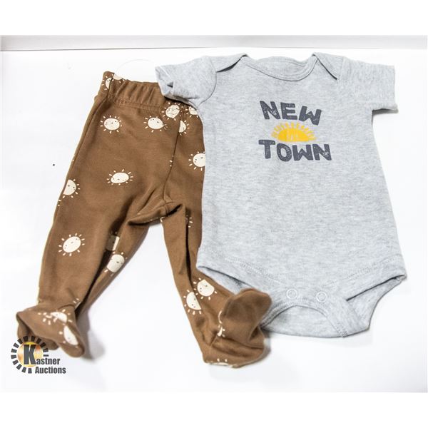 NEW GEORGE BABY NEW IN TOWN 2 PC PREMATURE