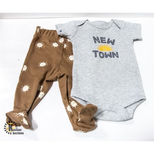 NEW GEORGE BABY NEW IN TOWN 2 PC NEWBORN