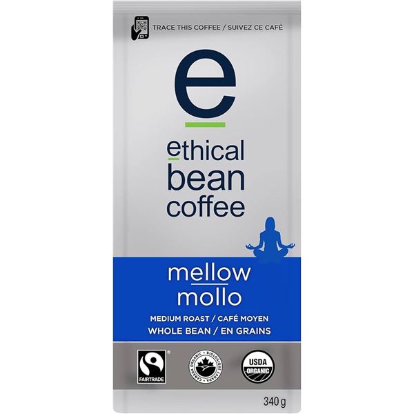 NEW ETHICAL BEAN COFFE MELLOW MEDIUM ROAST WHOLE