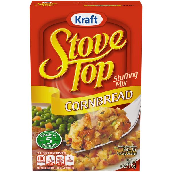 6 NEW BOXES KRAFT STOVE TOP CORNBREAD STUFFING MIX