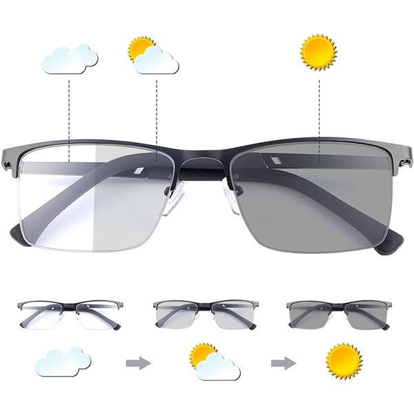 BRAND NEW LJIMI PROGRESSIVE PHOTOCHROMIC GLASSES