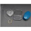 Image 1 : Lot of Soap Trays, Crystal Trinket Dish, Magnifying Necklace *no glass*