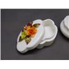Image 4 : Lot of 3 Small Porcelain Floral Trinket Boxes