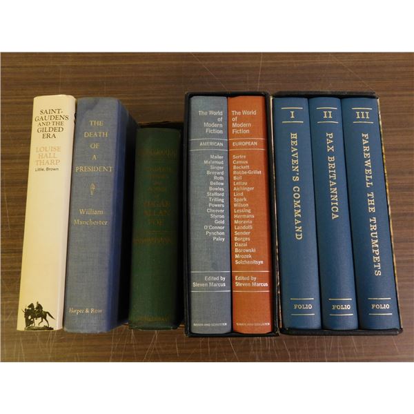 Lot of Vintage Books The Complete Stories of Edgar Allen Poe, The World of Modern Fiction, Etc