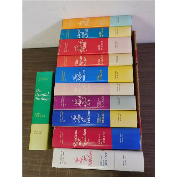 Lot of Books Will and Ariel Durant The Story of Civilization