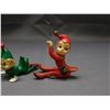 Image 2 : Lot of 3 Vintage Rubber Retro Elf Pixie Rubber Figures