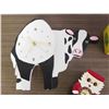 Image 5 : Mi-ken Wind Up Santa Clock with Moving Eyes, Cow Bum Clock, Cheese Crisp Tin
