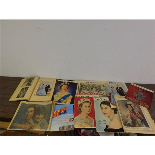Lot of Vintage Newspapers, Clippings, Star Weekly Royal Family & Queen Elizabeth