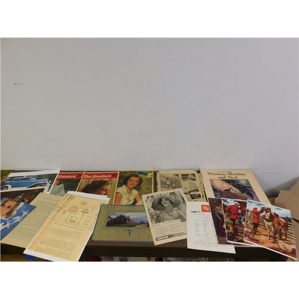 Large Bundle of Ephemera, Newspapers, Magazines, Clippings, Advertisements