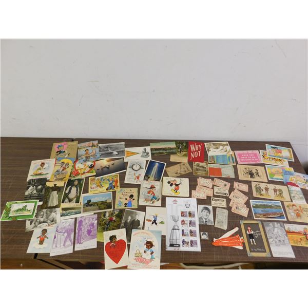 Lot of Vintage Antique Post Cards (some written in) some Black Americana