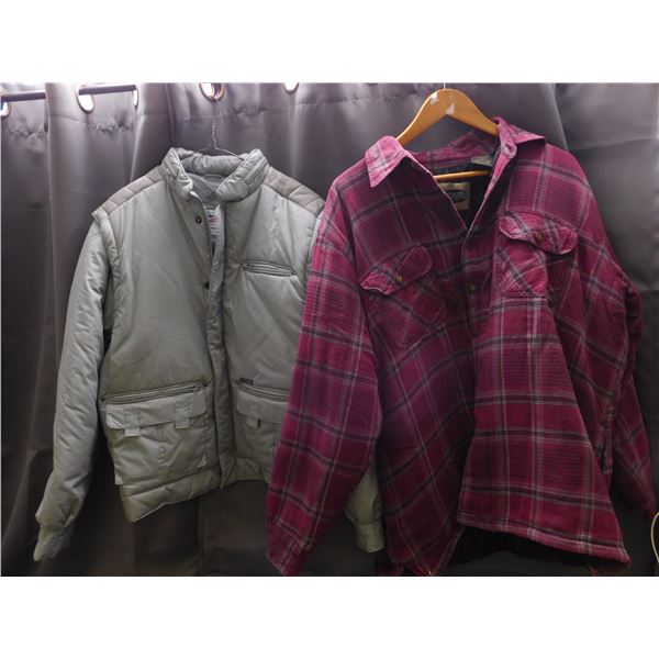 Pair of Vintage Jackets Canyon Guide Outfitters Plaid Lined Coat, Rally Express
