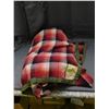 Image 1 : Northern Plaid Red Snap Button Clasp Bed Liner Blanket