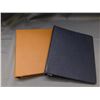 Image 1 : Pair of Vinyl Navy Blue and Burnt Orange Binders