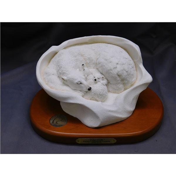 Ducks Unlimited Resin Sculpture Family of Polar Bears "Polar Drift" Limited Edition of 800