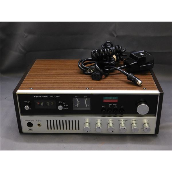 Realistic TRC-455 40 Channel CB Radio Base or Mobile with Original Power Cord and Realistic Hand Mic