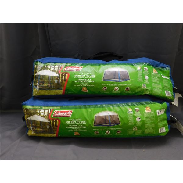 Pair of Coleman Screen House 13ft x 11ft x 95" Outdoor Screened-in Tents