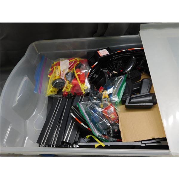 Various Slot Car Tracks with Cars.