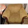Image 2 : Large Upholstered Armchair Wood Accents