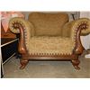 Image 4 : Large Upholstered Armchair Wood Accents