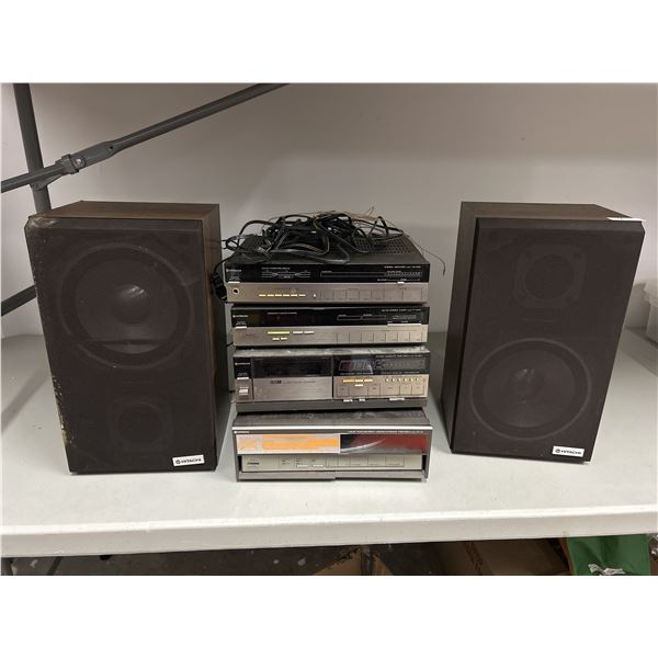 Hitachi Stereo System SET Amplifier HA-MD5, Tuner FT-MD5 , Tape Deck D-MD5 & Turntable HT-L5