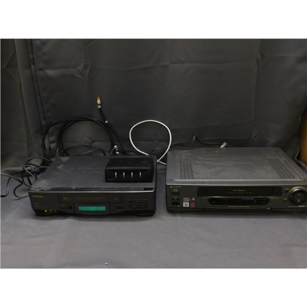 Lot of 2 VCR VHS Tape Players & Extra Cables