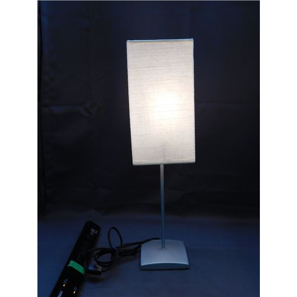 Small Modern Metal Rectangular Lamp, Paper Shade