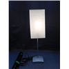 Image 1 : Small Modern Metal Rectangular Lamp, Paper Shade