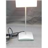 Image 2 : Small Modern Metal Rectangular Lamp, Paper Shade