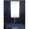 Image 3 : Small Modern Metal Rectangular Lamp, Paper Shade