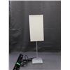 Image 4 : Small Modern Metal Rectangular Lamp, Paper Shade