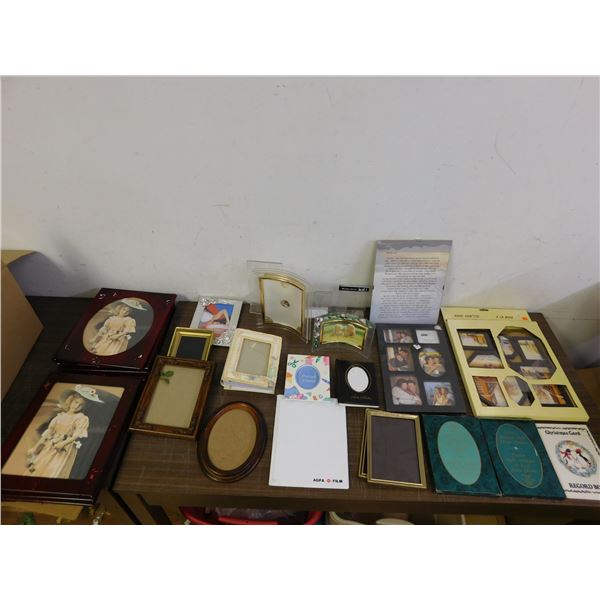Large Lot of Picture Frames, Photo Albums