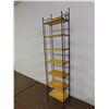Image 3 : 7-Shelf Small Storage Shelving Unit Bathroom / Kitchen / Sunroom Metal Wire Ornate Frame & Wood
