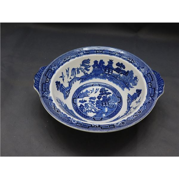 Willow Johnson Bros England Fine Bone China Bowl w Handles