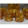 Image 2 : Vintage MCM Mid Century Amber Glass Coin Dot Decanter