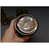 Image 8 : Vintage MCM Mid Century Amber Glass Coin Dot Decanter