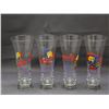 Image 1 : Spuds MacKenzie Bedweiser Set of 4 Tall Beer Glasses