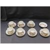 Image 1 : Copeland Spode England Rose Briar Set of 7 Tea Cups, Saucers & Plates Trios, 1 extra