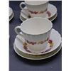 Image 2 : Copeland Spode England Rose Briar Set of 7 Tea Cups, Saucers & Plates Trios, 1 extra