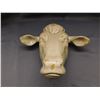 Image 1 : Ceramic Pottery Cow Head Wall Hanging Decor 10' x 13"