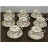 Image 1 : Lot of 8 Royal Albert Dimity Rose Fine Bone China Tea Cups and Saucers