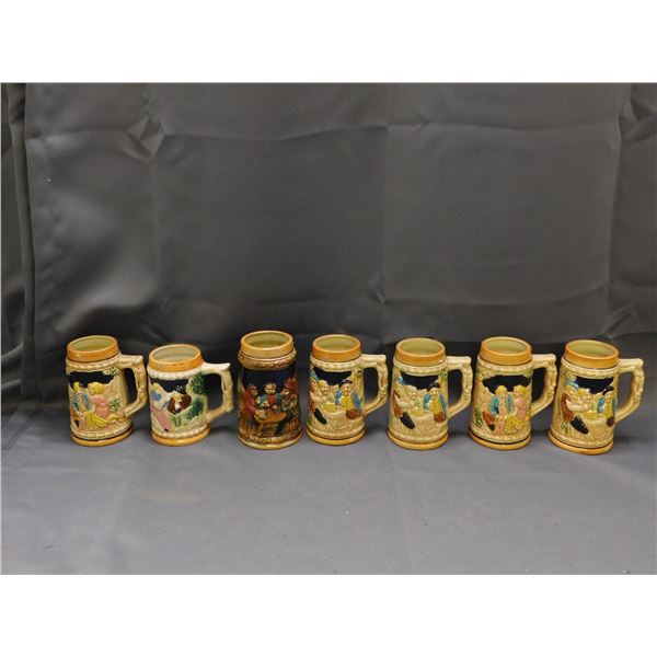 Lot of 7 Japan Tankards Beer Steins