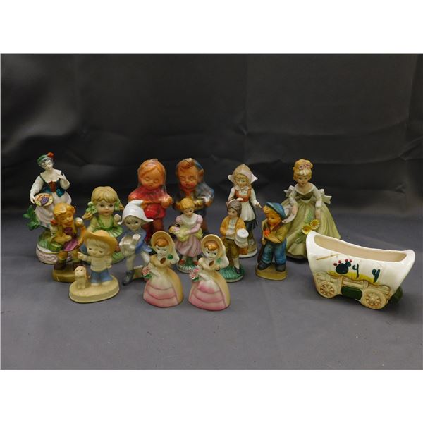 Lot of 15 Figurines Japan Holland Girl, Farm, Etc