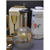 Image 3 : Lot of Assorted Vintage Kitchen Items Carafe, Luminarc Glasses, Pitcher, Grinder, Spoons, Storage