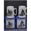Image 2 : Lot of 4 Seafarers Mini-Tankard Collection Normal Rockwell & Grandma Grandpa Japan Figurines