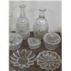 Image 2 : Lot of Assorted Glassware Crystal Decanter, Vases